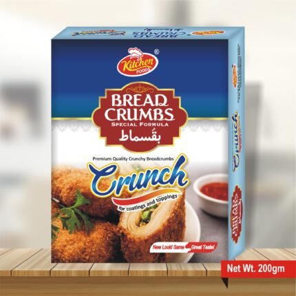 200g Bread Crumbs in airtight packaging – Ideal for crispy frying – Available in Faisalabad, Pakistan